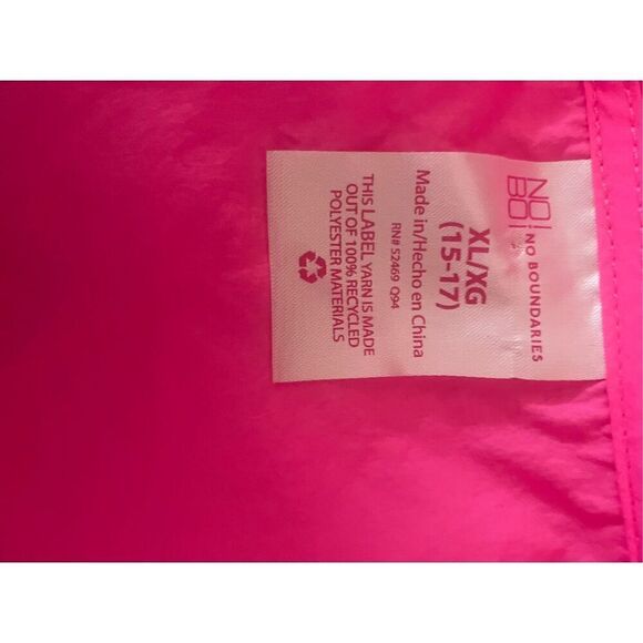 No Boundaries Full Zip Long Sleeve Colorblock Hooded Windbreaker Size XL (15-17) - Picture 4 of 9